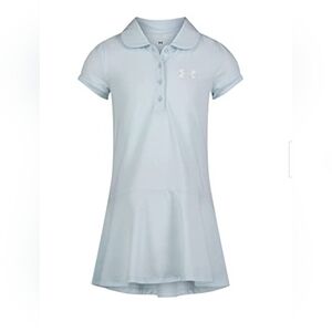 Under Armour Girl's Short Sleeve Polo Dress (Little Kids) Halogen Blue - Size 5